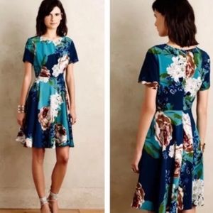 Anthropologie Corey Lynn Calter fit and flare floral dress sz 6 (M1763)